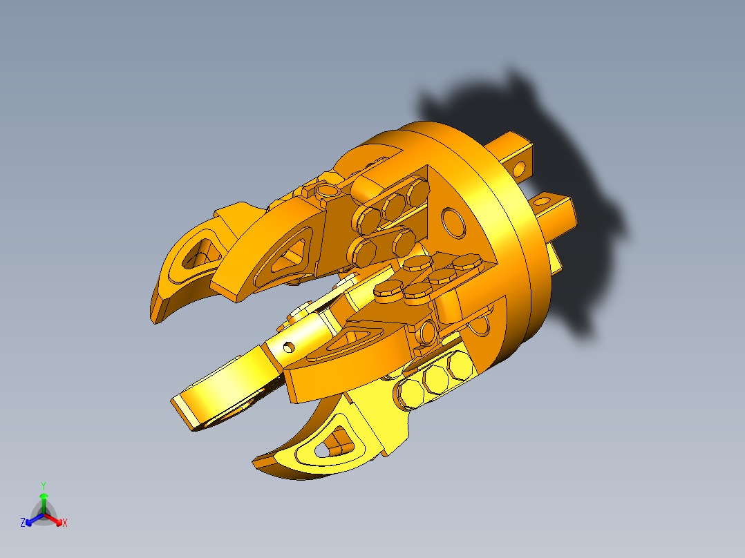 五爪夹持机构运动