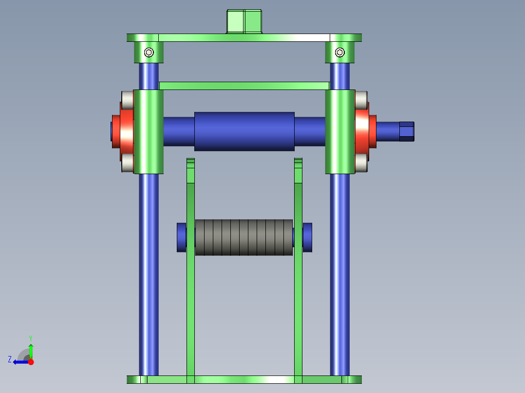 B2004833-金属滚压机右视图