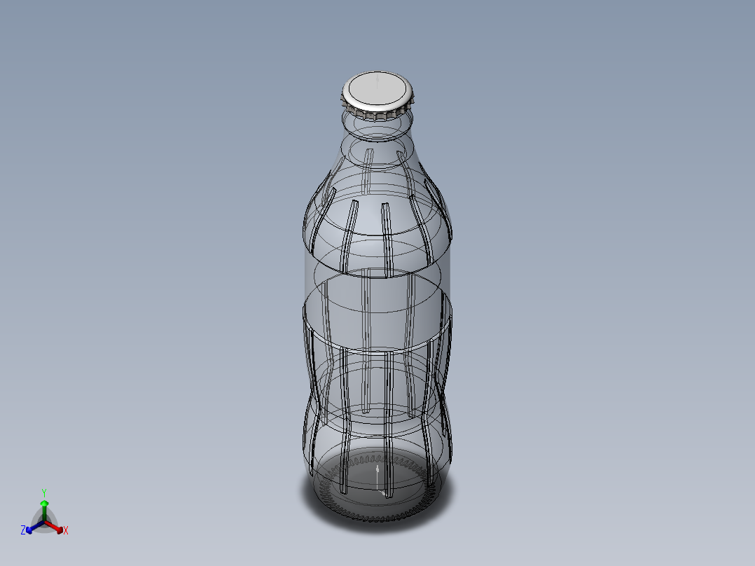 瓶子、罐子、桶(53)正等轴测图