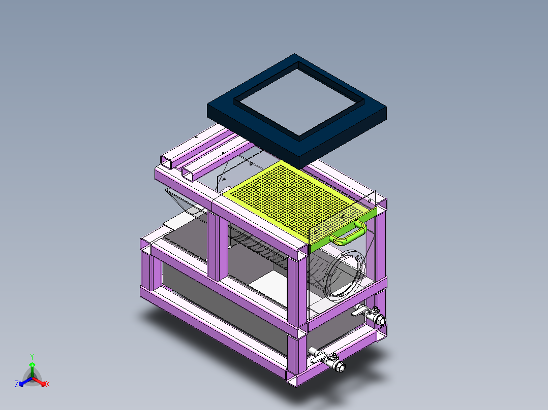 破碎机、破碎筛分一体机正等轴测图