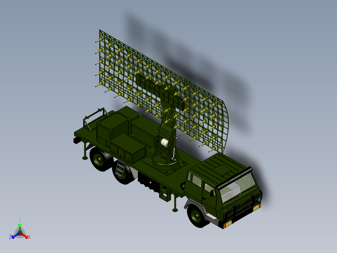 SW陆军雷达车模型1