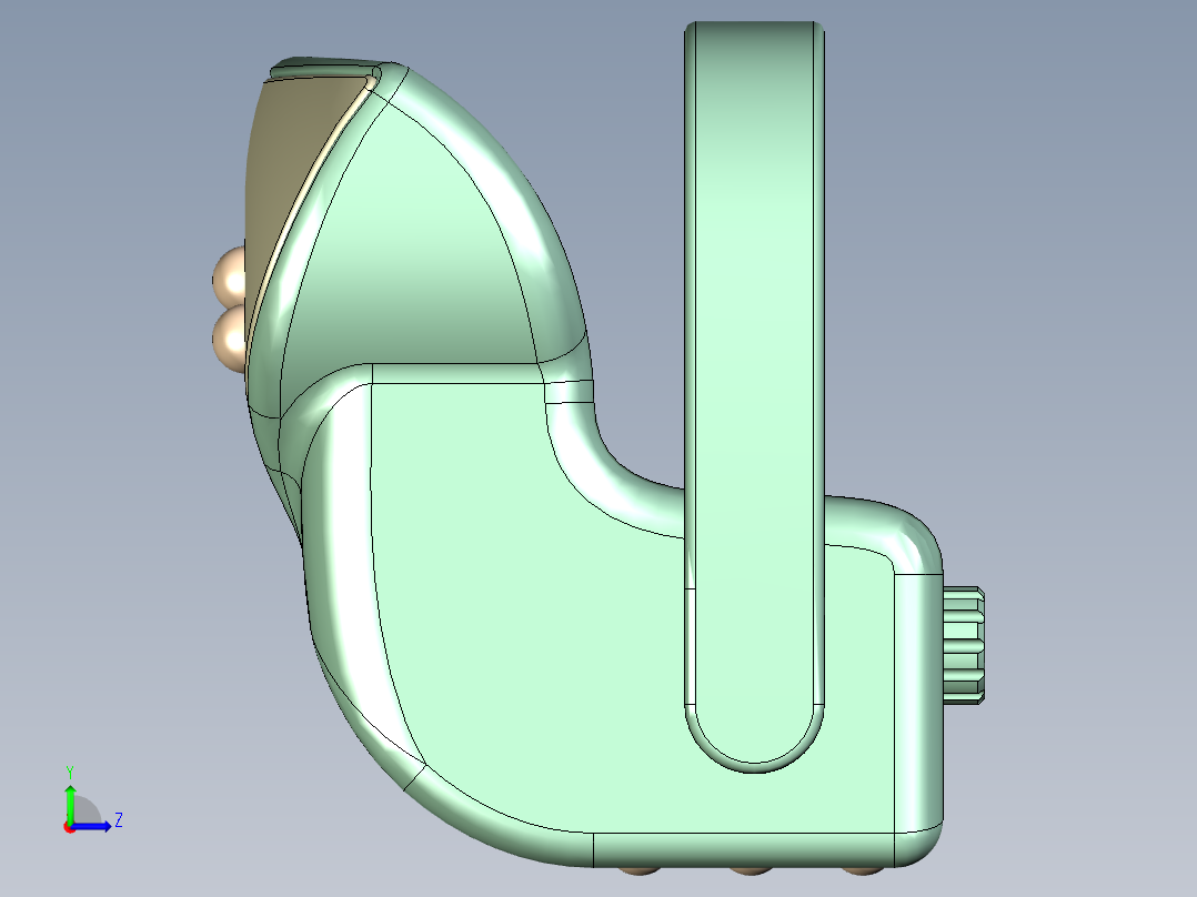 颈椎按摩器左视图