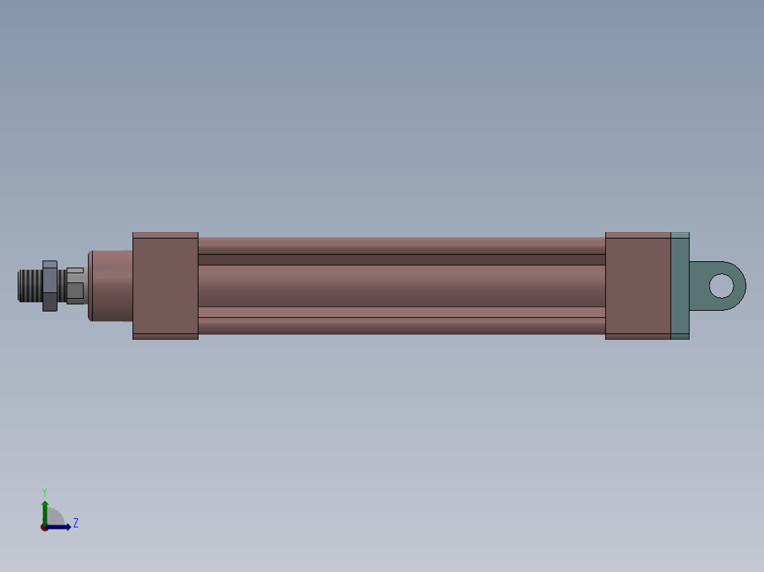 气缸SI40x160-S-CB左视图