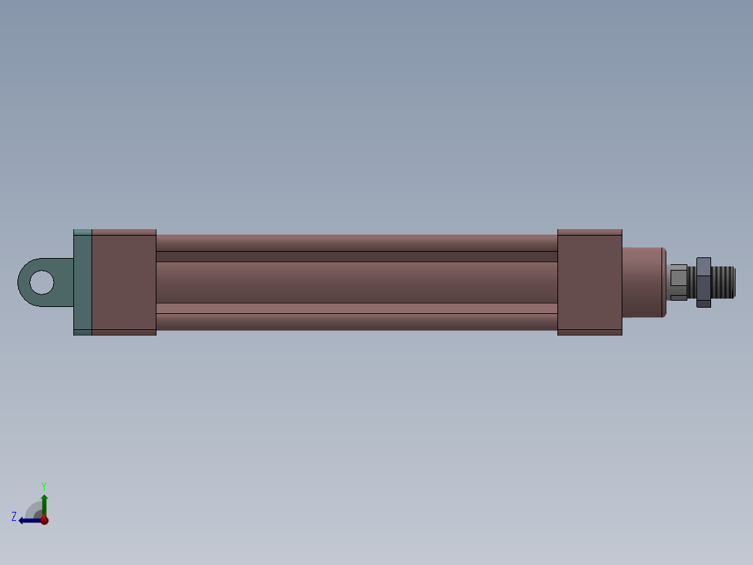 气缸SI40x160-S-CB右视图