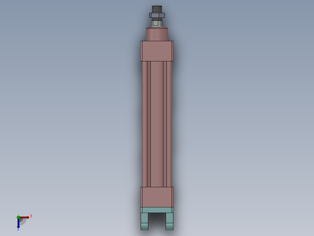 气缸SI40x160-S-CB俯视图
