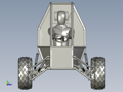 车辆车轮底盘 - STEP 文件左视缩略图