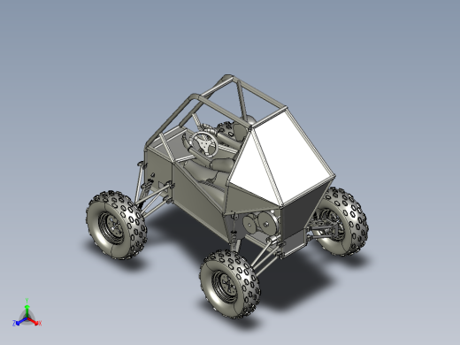 车辆车轮底盘 - STEP 文件正等轴测缩略图