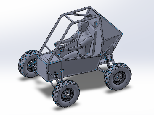 车辆车轮底盘 - STEP 文件缩略图