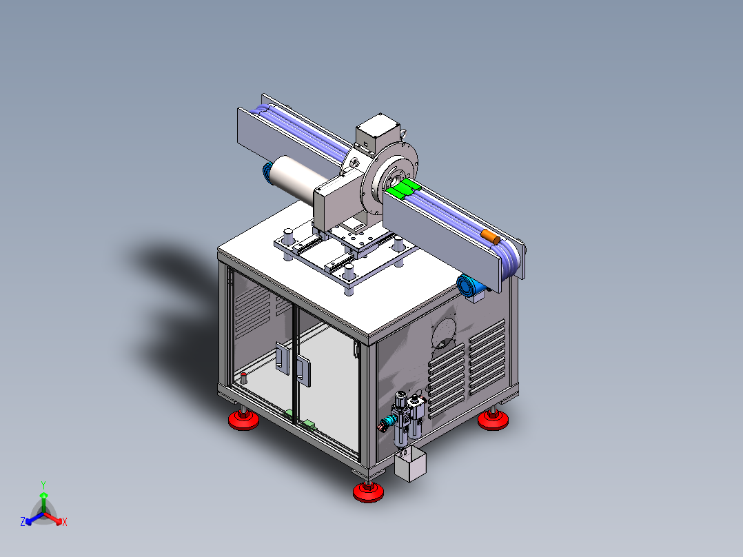 LXYC-BOSS高铁轴承滚子裂纹设备正等轴测图