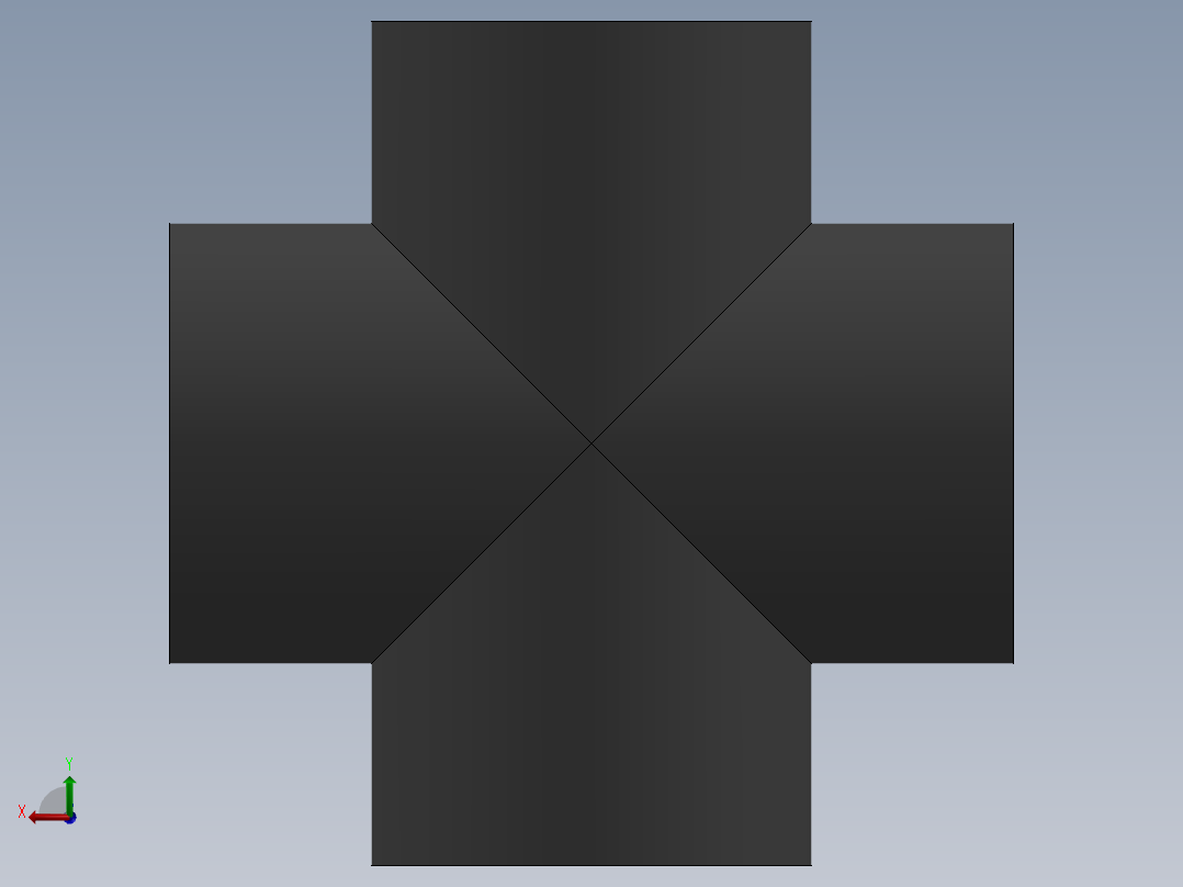 Cross DN40 PN10 U-PVC后视图