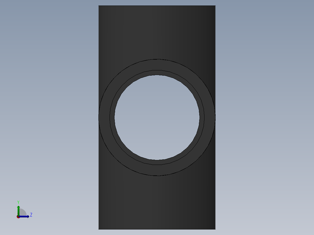 Cross DN40 PN10 U-PVC左视图