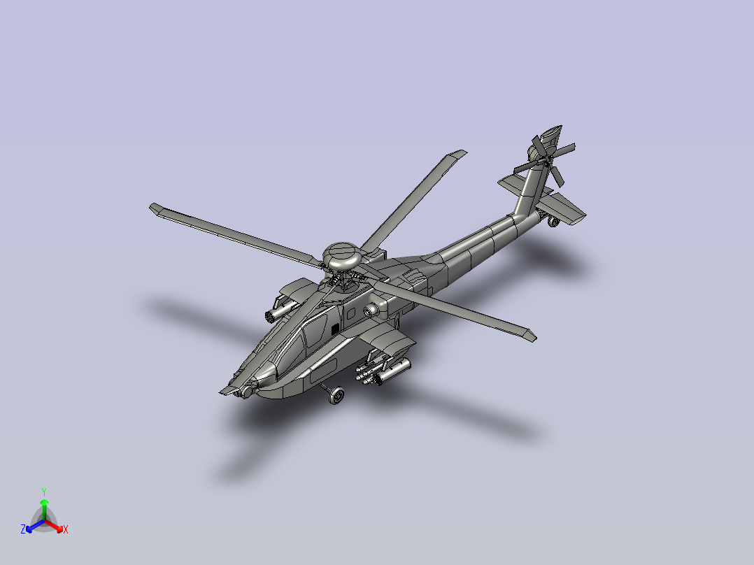 阿帕奇直升机 sw16主视图