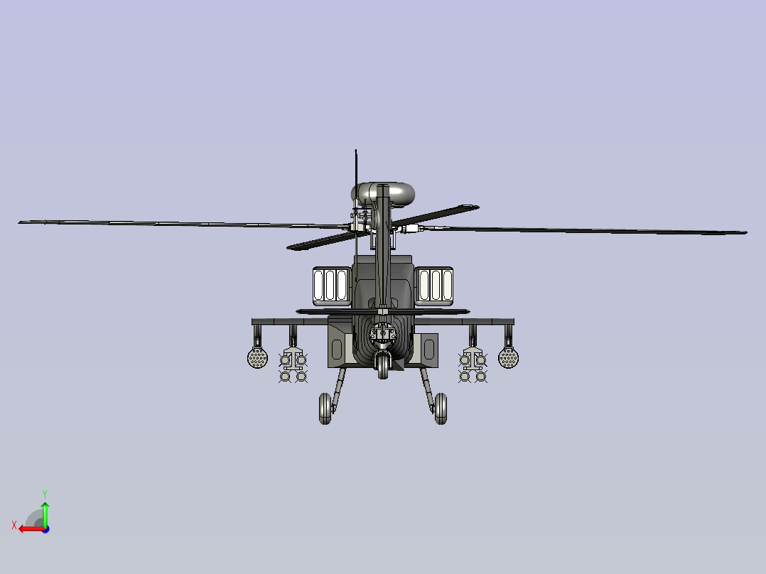 阿帕奇直升机 sw16后视图