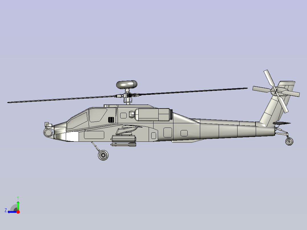 阿帕奇直升机 sw16右视图
