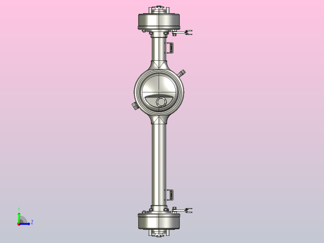 三轮摩托车后桥 3D模型左视图