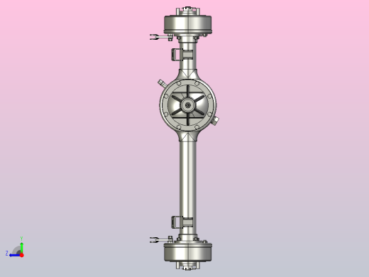 三轮摩托车后桥 3D模型右视缩略图