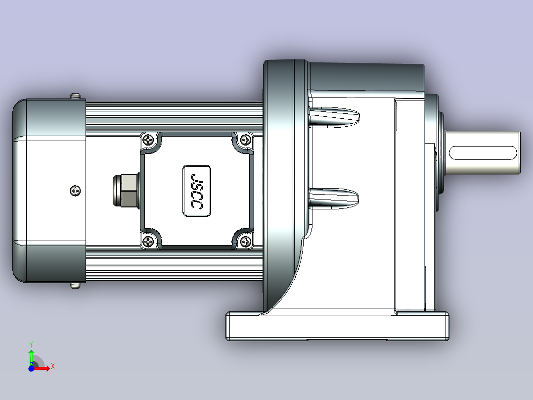 精研卧式标准电机 s370h03-L前视图