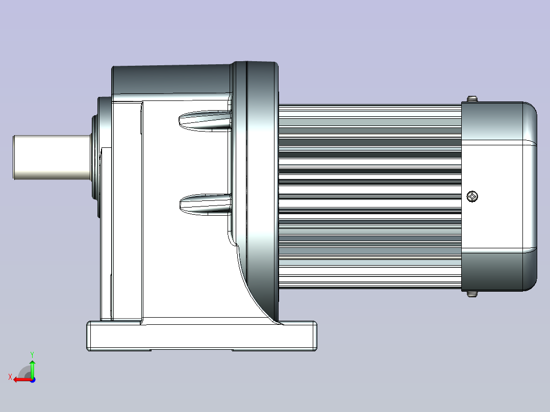 精研卧式标准电机 s370h03-L后视图