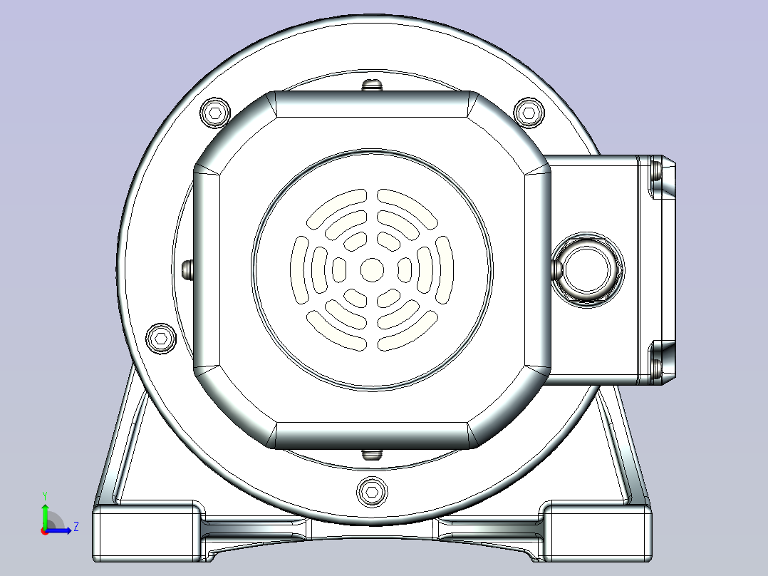 精研卧式标准电机 s370h03-L左视图