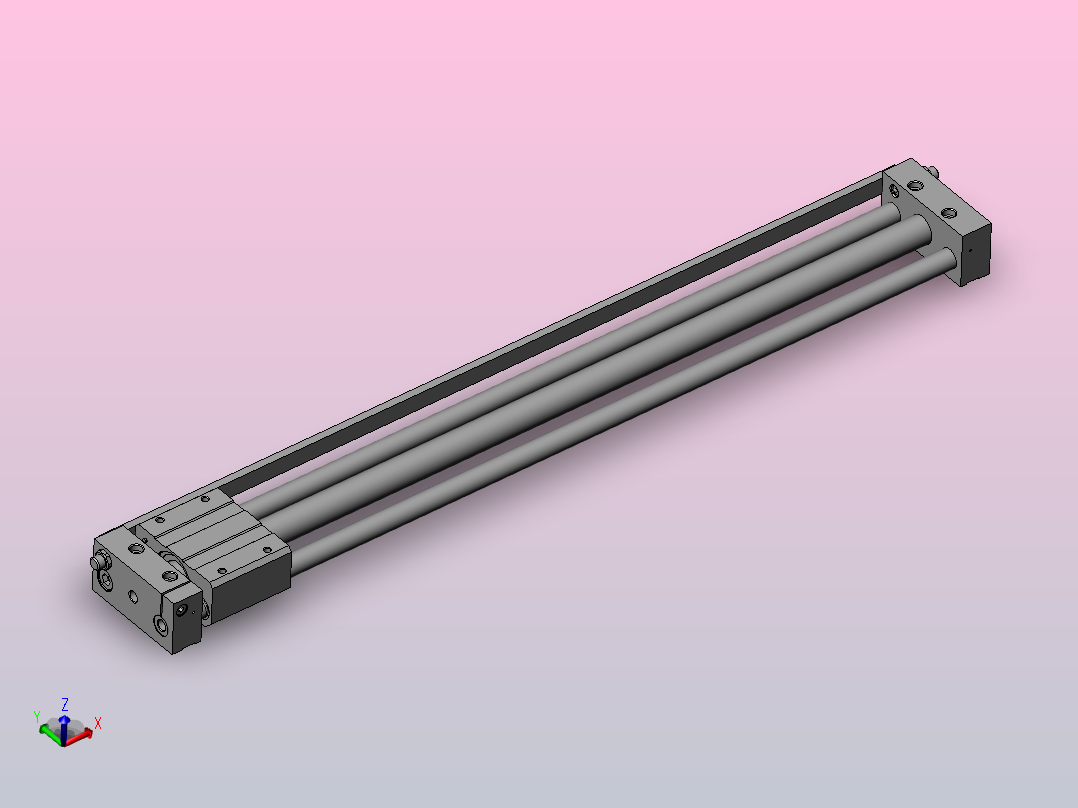 RMT-20X600-S-0 带导杆无杆气缸主视图