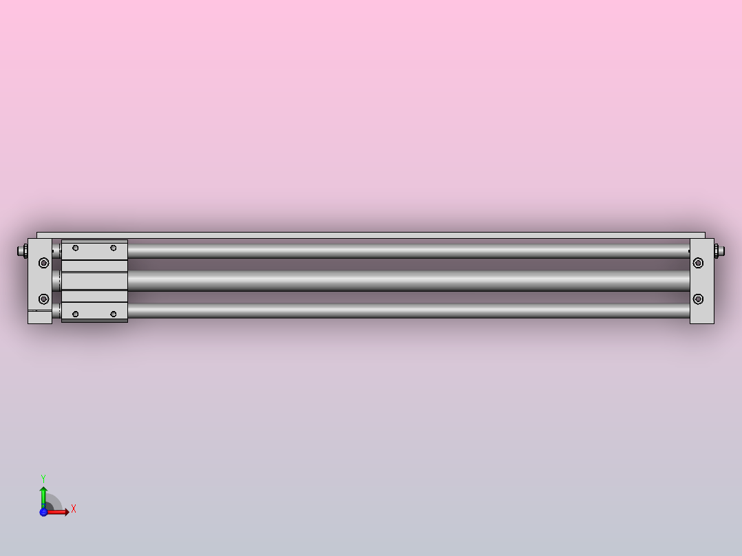 RMT-20X600-S-0 带导杆无杆气缸前视图