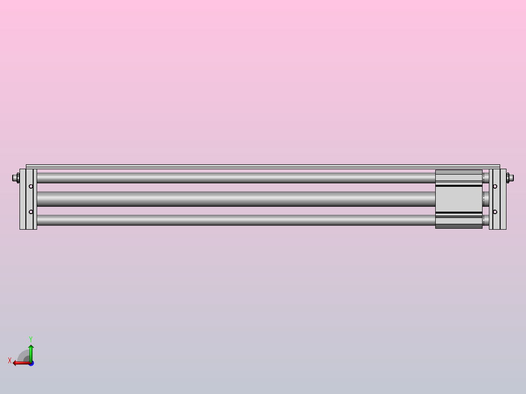RMT-20X600-S-0 带导杆无杆气缸后视图