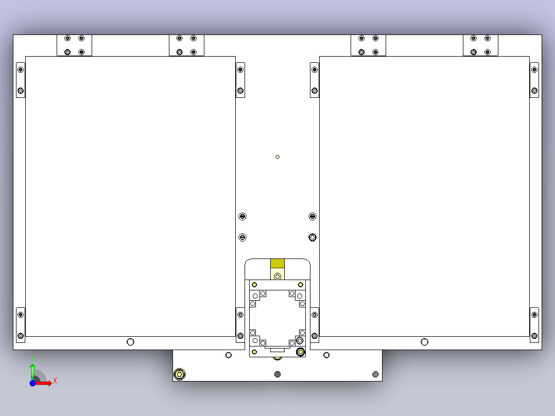 一款料架升降机3D模型前视图
