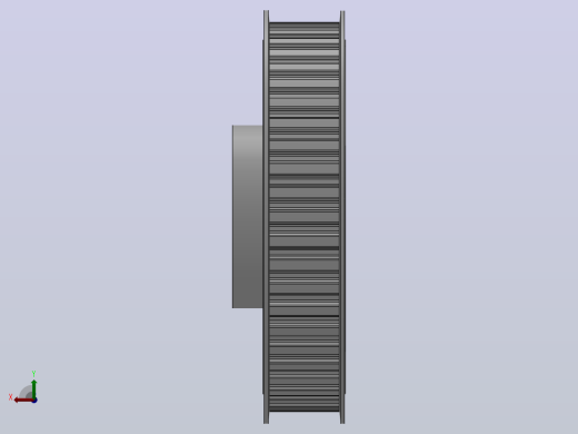 小凸缘型梯形齿同步带轮L型_SLDC-50-100-dc16-A后视缩略图