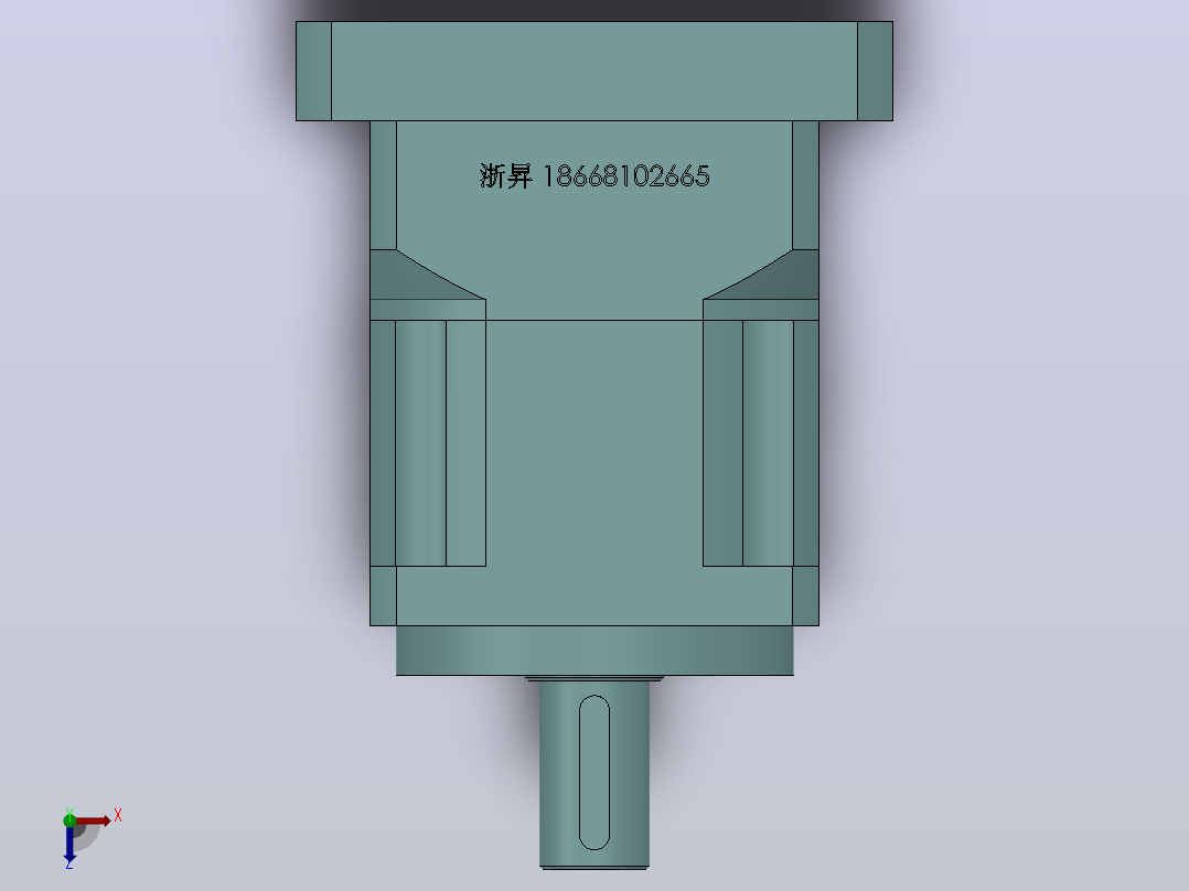 PLX90转120(孔输出)精密行星减速机[PLX90-3-S2-P2-22]俯视图