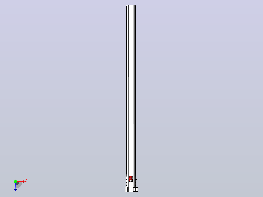 皮带直线轴半封闭可选导轨TPA-HNB-120D-110-L2050-LP-Y-P40-N3俯视图