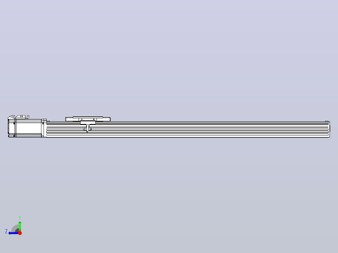 滚珠丝杠直线轴带导轨全封闭TPA-HCR-110D-1610C-L700-M-Y-P40-N3右视图
