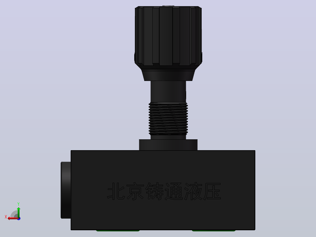 DRVP16 单向节流截止阀后视图