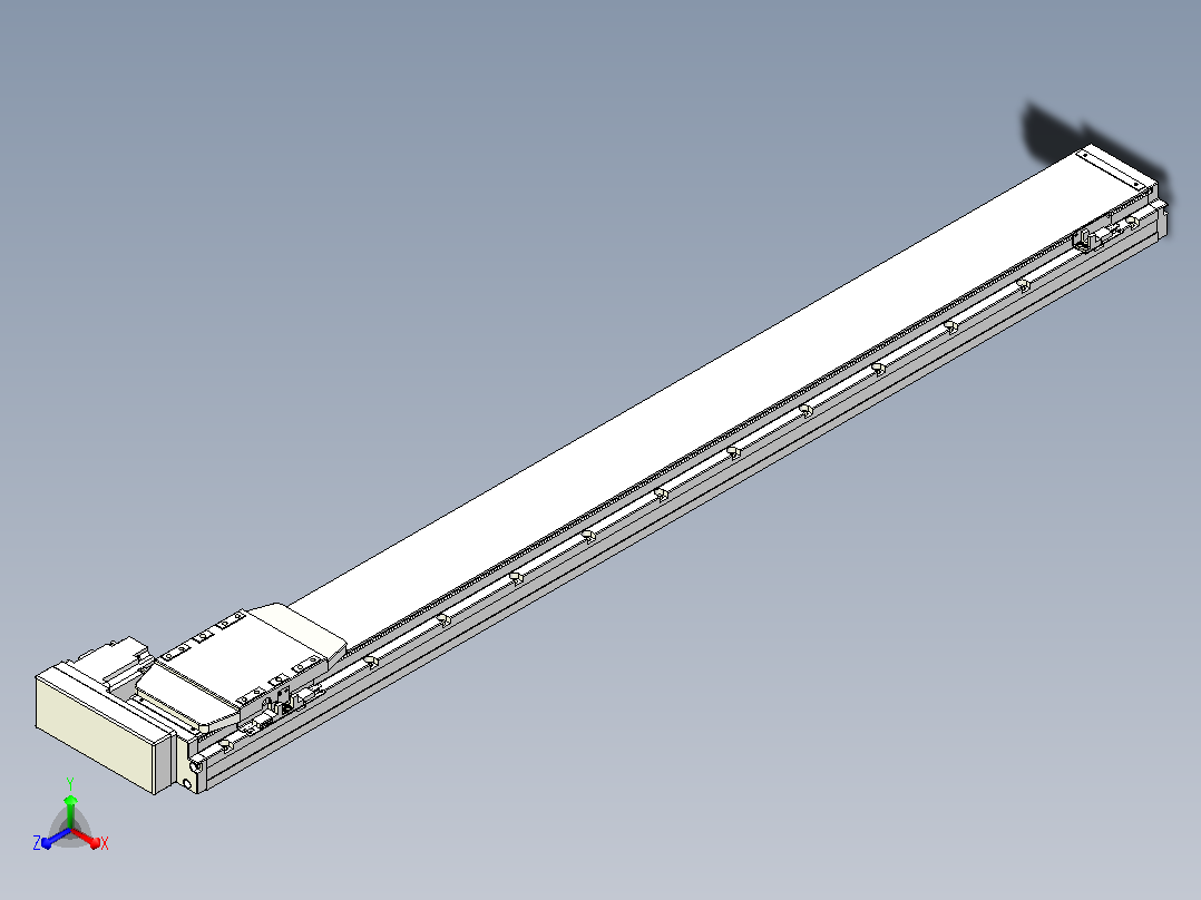 滚珠丝杠直线轴内置导轨TPA-GCR-120-1610C-L1100-MR-M40-N3主视图