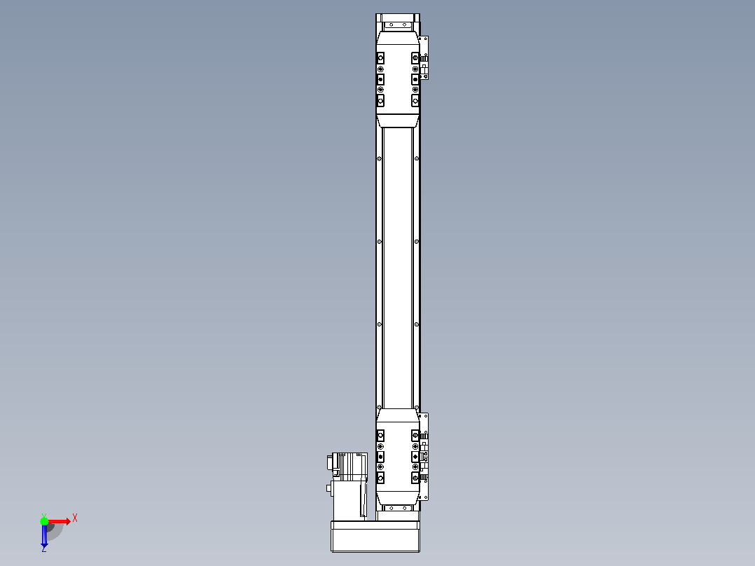 滚珠丝杠线性轴TPA-GCRS-50-1205C-L150-MR-M10-N3俯视图