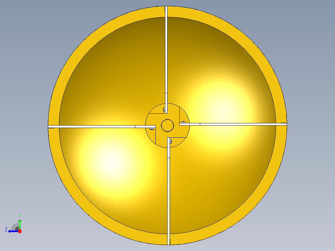 Sage毫米卡塞格林抛物面天线，适用于94 GHz (W波段)=毫米波右视图