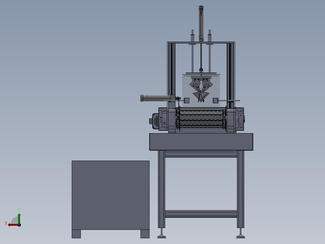 不锈钢链板清洗线后视图