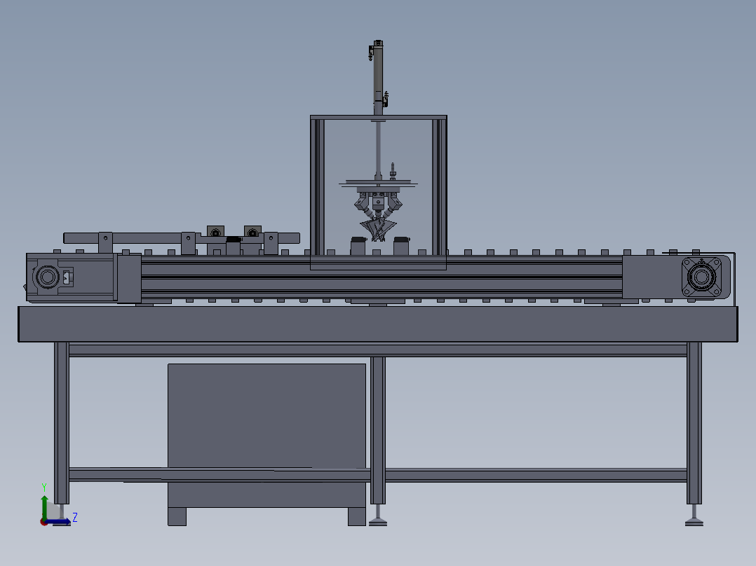 不锈钢链板清洗线左视图
