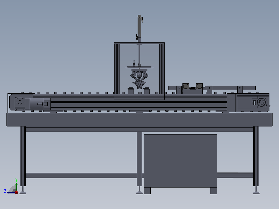 不锈钢链板清洗线右视图