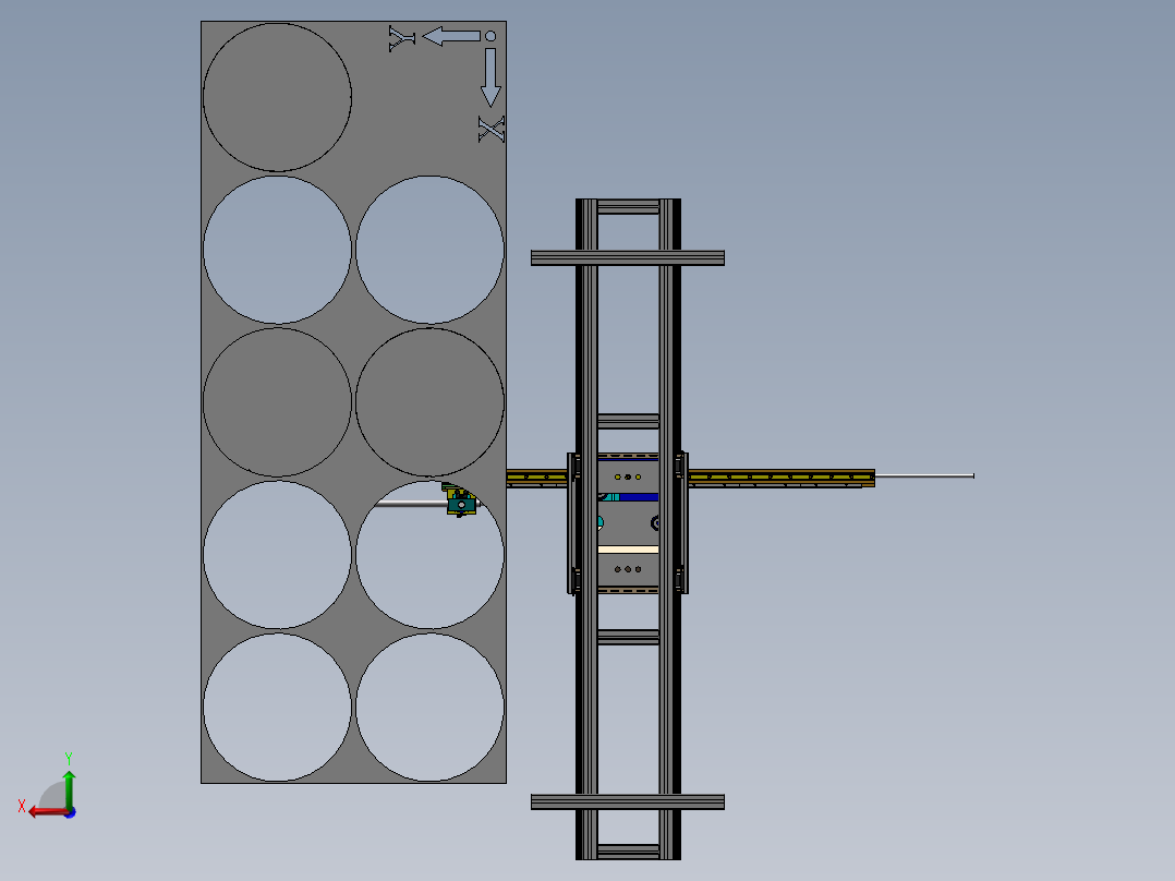微型数控等离子切割机3D图纸H750后视图