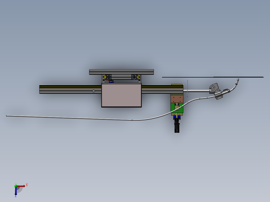 微型数控等离子切割机3D图纸H750俯视图
