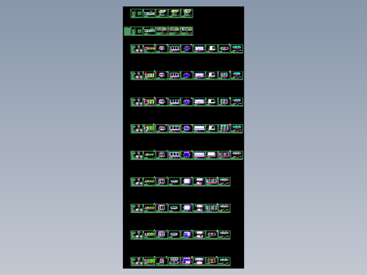河南诸暨生态村污水处理CAD施工图（厌氧+人工湿地）dwg图纸