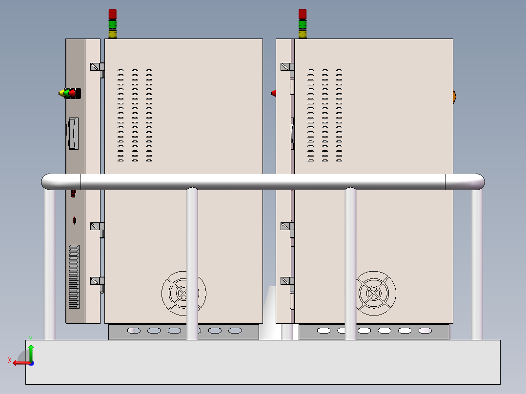 solidworks初期装配建模 之 控制柜后视图
