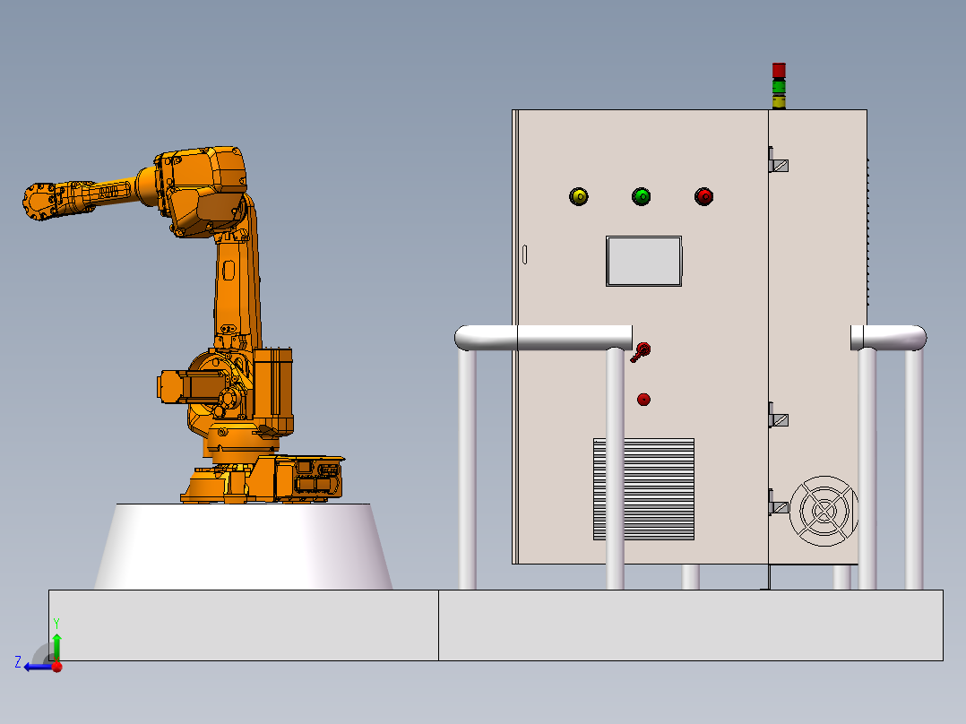 solidworks初期装配建模 之 控制柜右视图