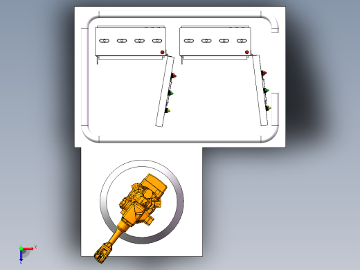 solidworks初期装配建模 之 控制柜俯视缩略图