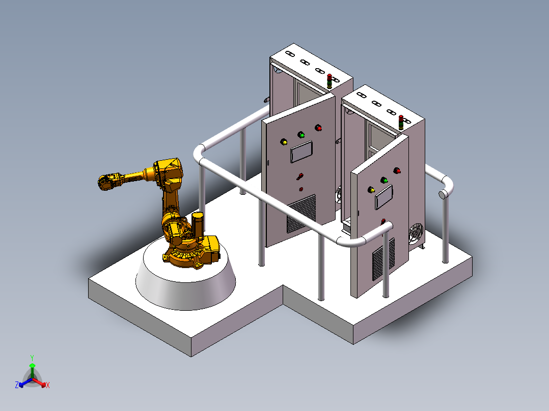 solidworks初期装配建模 之 控制柜正等轴测图