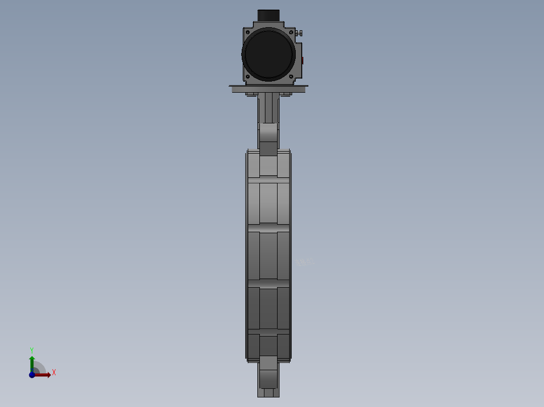 对夹式气动蝶阀-316 DN50-DN400前视图