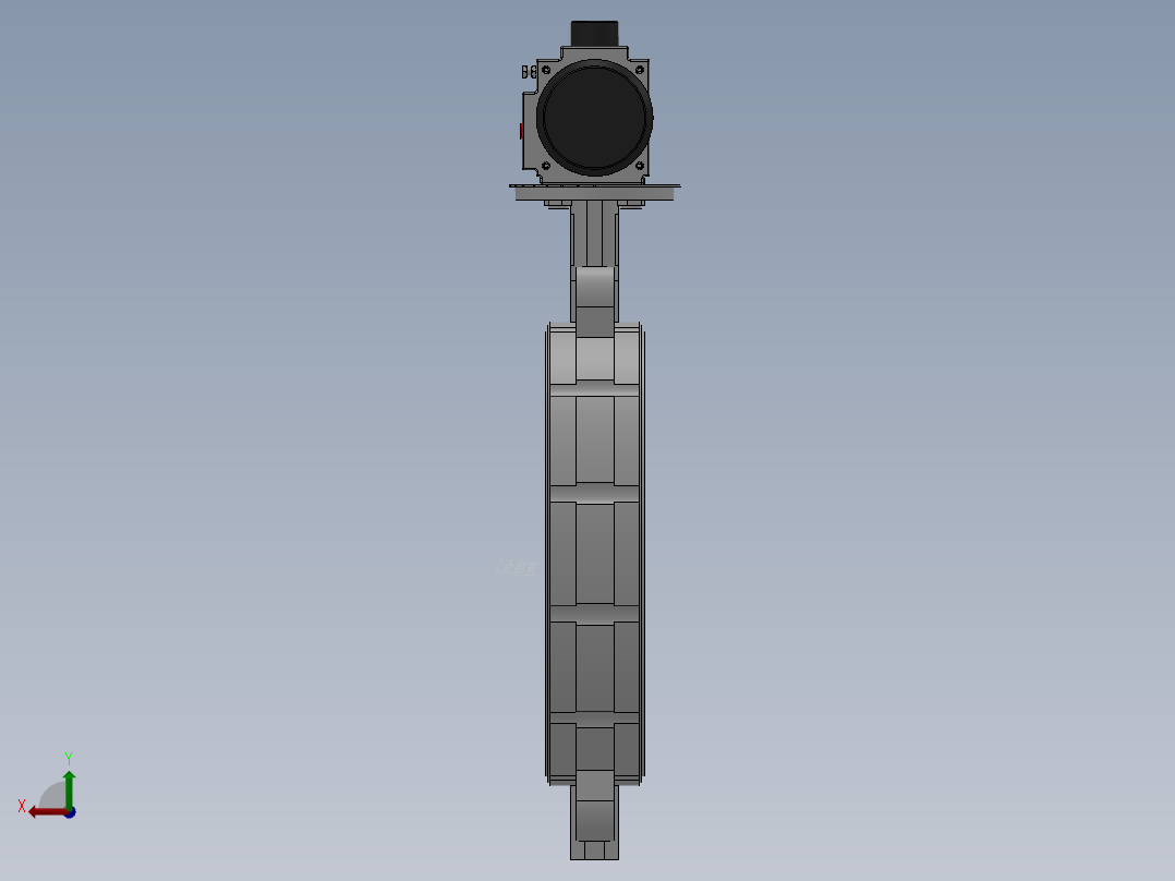对夹式气动蝶阀-316 DN50-DN400后视图