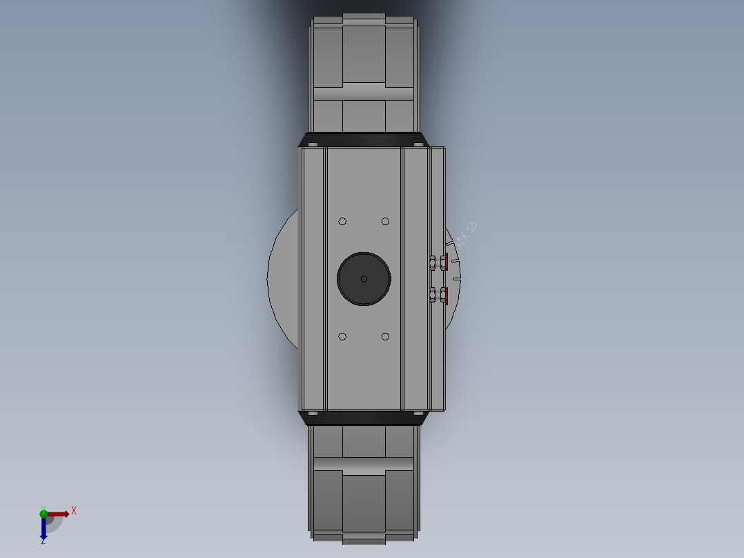 对夹式气动蝶阀-316 DN50-DN400俯视图