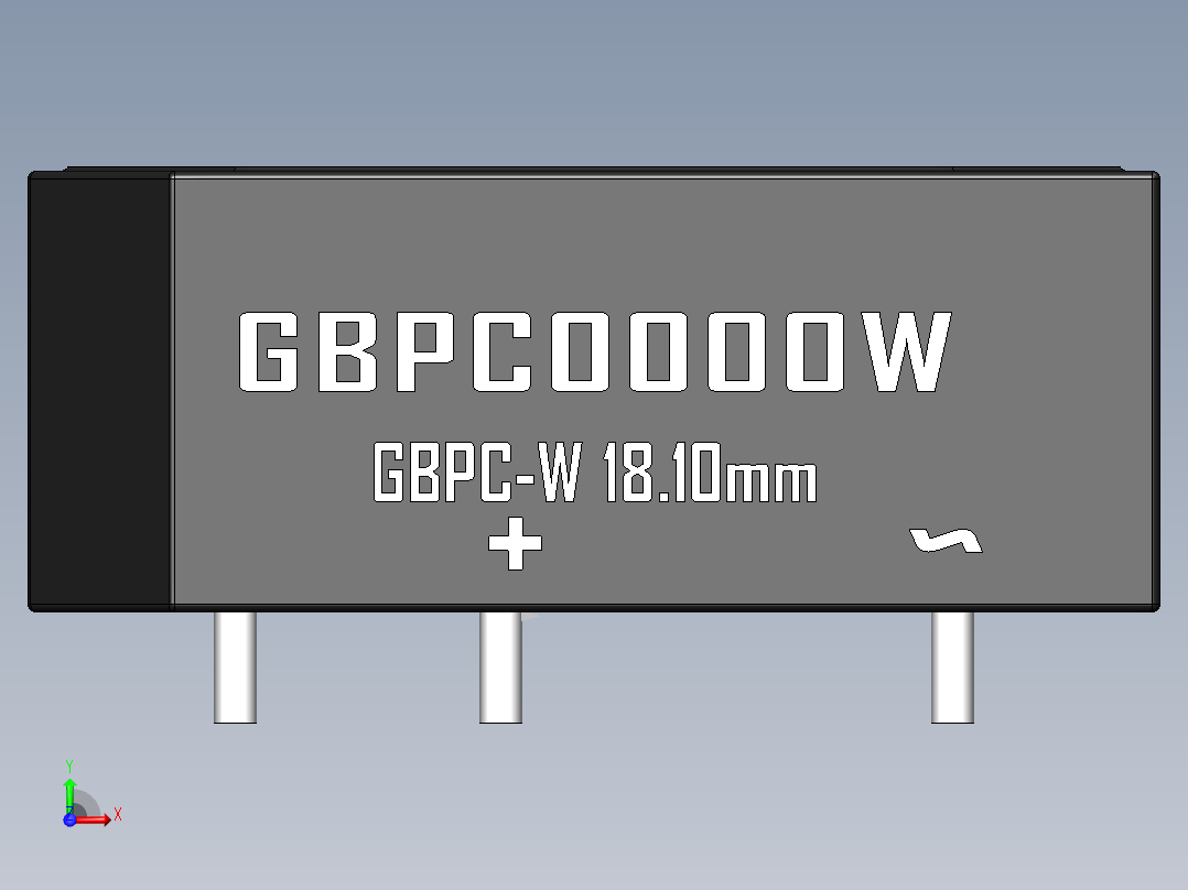 桥式整流器-GBPC-W前视图