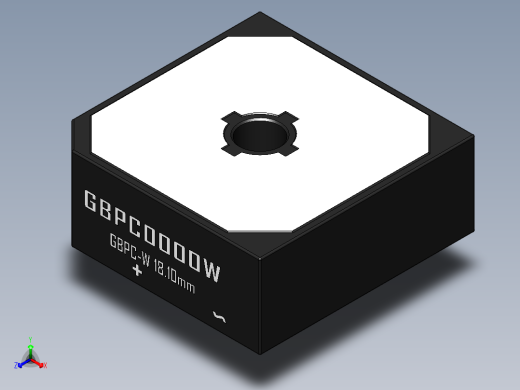 桥式整流器-GBPC-W正等轴测缩略图